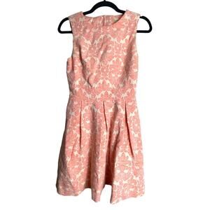 SALE! Jack Wills Floral Damask Print Coral White Dress 4